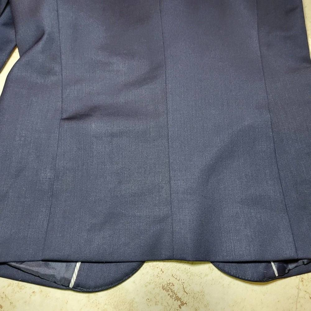 Zara Boys Navy Blue Blazer Boy's Size 7/8 2 Button Front 3 Button Sleeve Pockets